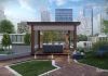 Pergola egyedi design fallal natúr színben Pergola egyedi design fallal natúr színben