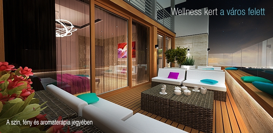 Wellness kert a város felett