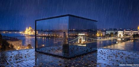 üveg tükörszauna ház