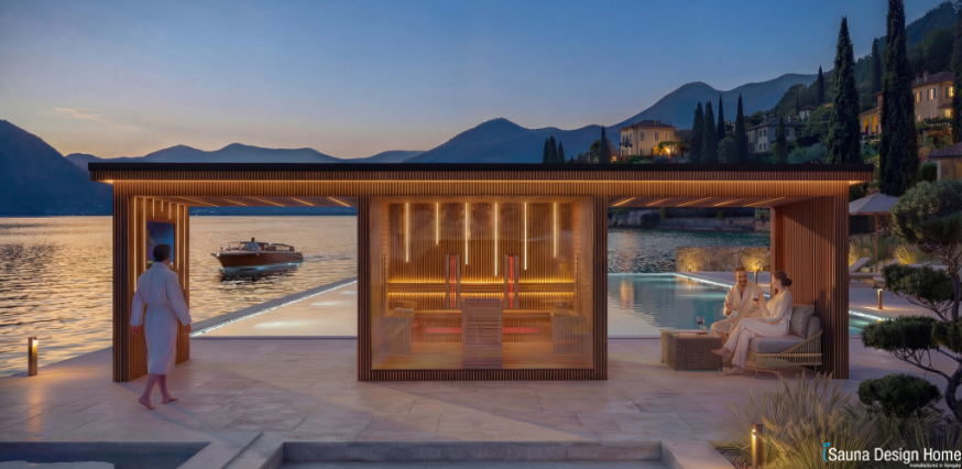 egyedi kültéri wellnessház