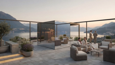 Mirror Nature előtetős szaunaház