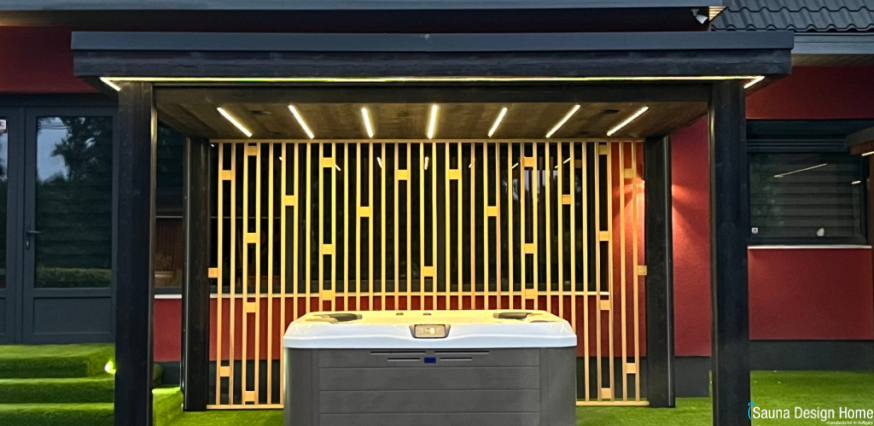 Pergola jakuzzi tető
