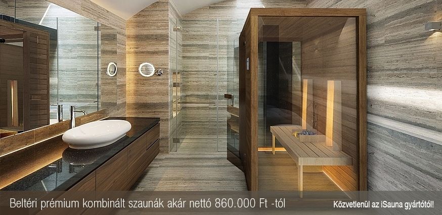 Beltéri prémium kombinált szaunák akár nettó 860.000 Ft -tól