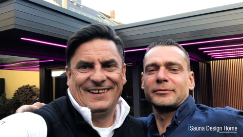 Modern, családi wellness szaunaház helyszíni építés Modern, családi wellness szaunaház helyszíni építés