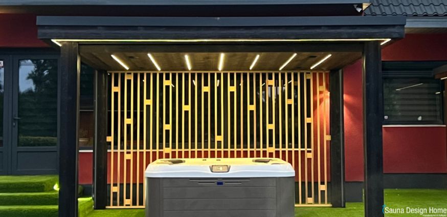 Pergola jakuzzi tető