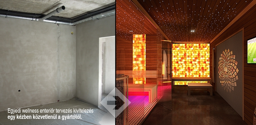 Szauna wellness enteriőr tervezés kivitelezés egy kézben