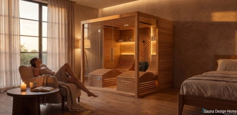 Beltériszauna egyedi designnal