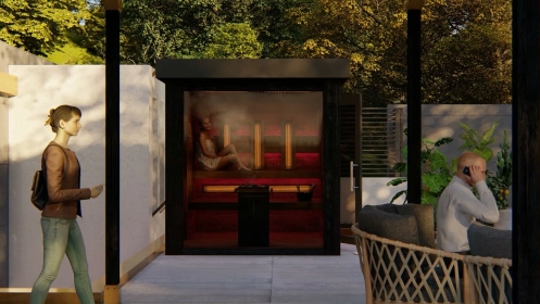 Kerti kombinált szauna, szaunaház Kerti kombinált szauna, szaunaház