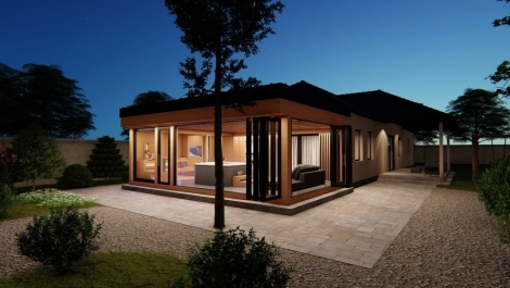 Szauna wellness 3D látványterv Szauna wellness 3D látványterv