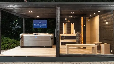 Modern szauna ház jakuzzi Modern szauna ház jakuzzi