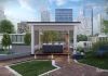 Pergola fehér színben Villeroy & Boch jakuzzival, zipSCREEN árnyékolóval Pergola fehér színben Villeroy & Boch jakuzzival, zipSCREEN árnyékolóval