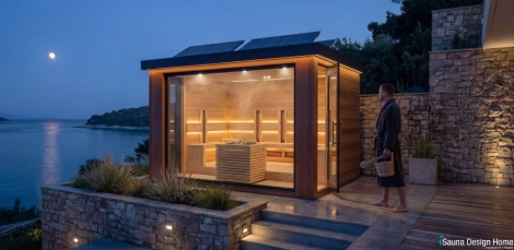 Kerti családi szaunaház, kültéri szauna gyártás és építés