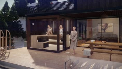 Új, kültéri design szauna Új, kültéri design szauna